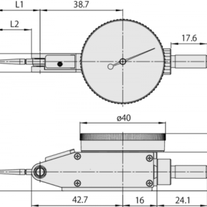 Đồng Hồ So Chân Gập, Dial Test Indicator, Horizontal Type 0,03