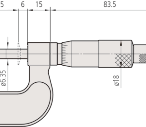 Panme Cơ Đo Ngoài Đầu Đĩa 0-25mm, D=14,3mm Mitutoyo,169-101-10