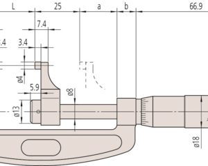 Panme Cơ Khí Đo Ngoài Mỏ Cặp Mitutoyo 2-3