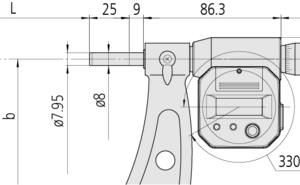 Panme Điện Tử Đo Ngoài Khoảng Cách Lớn Mitutoyo, 19-20