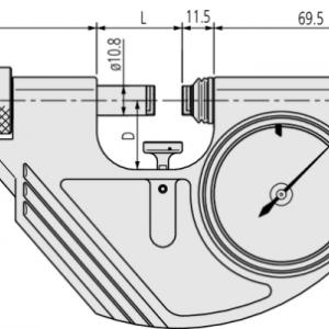 Panme Cơ Đo Ngoài Đồng Hồ Đo Nhanh Mitutoyo, 3-4