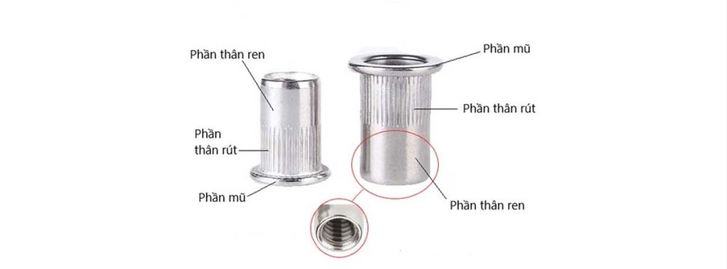 CHUYÊN CUNG CẤP ECU TÁN RÚT INOX-THÉP MIỀN NAM
